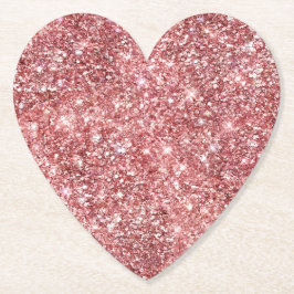 Glam Red Confetti Glitter Underlägg Papper
