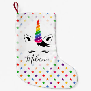 Glam regnbågeUnicorn Liten Julstrumpa