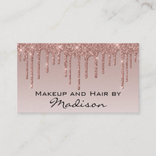 Glam Ro Faux Glitter Drives Makeup Artist Visitkort