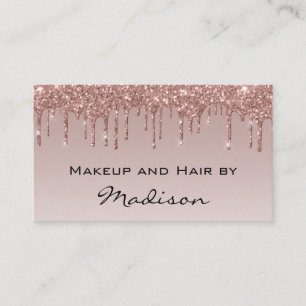 Glam Ro Faux Glitter Drives Makeup Artist Visitkort