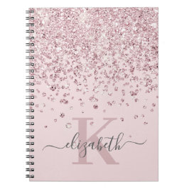  Glam Ro Glitter Guld Diamond Monogram Anteckningsbok