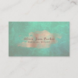 Glam Ro Guld Copper Foil Grönt Personal Stylist Visitkort