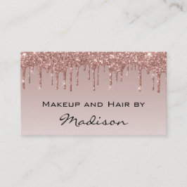 Glam Ro Guld Faux Glitter Drips Makeup Artist Visitkort