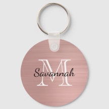 Glam Ro Guld Faux Metall Monogram