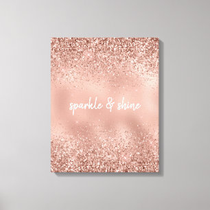 Glam Ro Guld Glitter Canvastryck