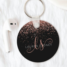 Glam Ro Guld Glitter Elegant Monogram