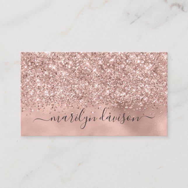 Glam Ro Guld Glitter Foil Design Professional Visitkort (Framsida)