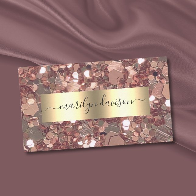 Glam Ro Guld Glitter Foil Visitkort (Skapare uppladdad)