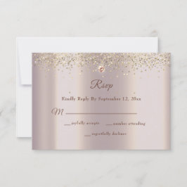 Glam Ro Guld Glitter Gnistra Bröllop OSA Kort