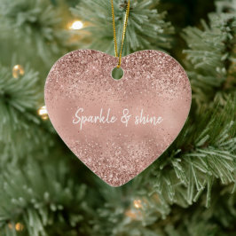 Glam Ro Guld Glitter Julgransprydnad Keramik