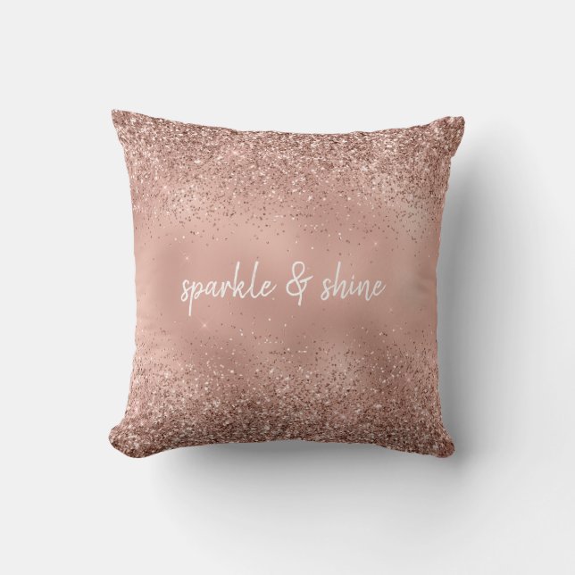Glam Ro Guld Glitter Kudde (Framsida)