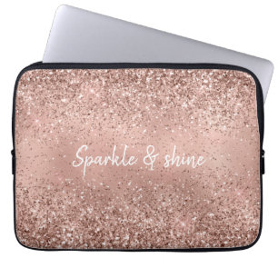 Glam Ro Guld Glitter Laptop Fodral