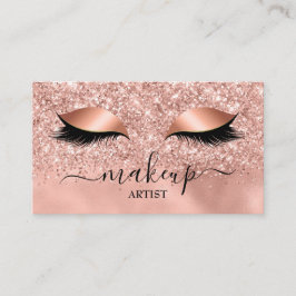 Glam Ro Guld Glitter Lash Makeup Artist Salon Visitkort