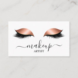 Glam Ro Guld Glitter Lash Makeup Artist Salon Visitkort