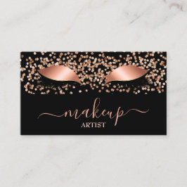 Glam Ro Guld Glitter Lash Makeup Artist Salon Visitkort
