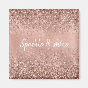 Glam Ro Guld Glitter Magnet