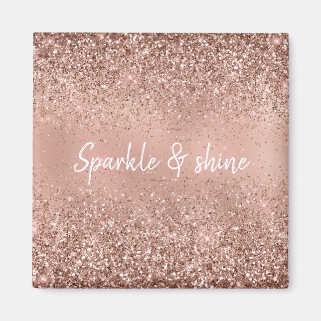 Glam Ro Guld Glitter Magnet (Framsidan)