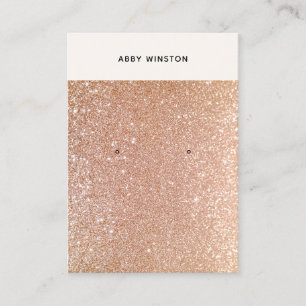 Glam Ro Guld Glitter Öarring Visning Visitkort