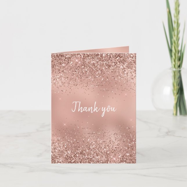 Glam Ro Guld Glitter Tack Kort (Framsida)