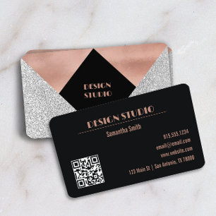Glam ro Guld Glitter Visitkort