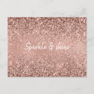 Glam Ro Guld Glitter Vykort