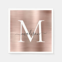Glam Ro Guld Gnistra Monogram Script Metallic