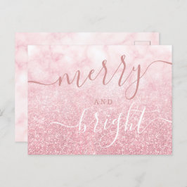 Glam Ro GULD jul Helgdag Marble Helg Vykort