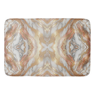 Glam Ro Guld Luxurious Trendig Marble Butterfly Badrumsmatta