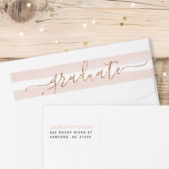 Glam Ro Guld Studenten Returetiketter Etikettband (Skapare uppladdad)