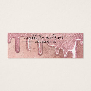 Glam Ro Guld Thick Glitter Drives Earring Visning Litet Visitkort