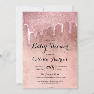 Glam Ro Thick Glitter Drives Baby Shower Inbjudningar