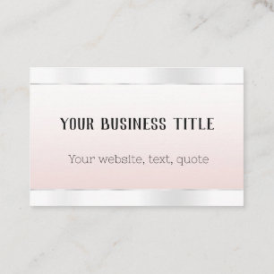 Glam Ro White Silver Snake Monogram Visitkort
