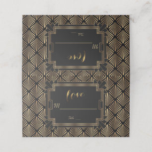 Glam Roaring 20:s Underbara Gatsby 1920-talet Bröl Placeringskort