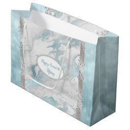 Glam Robins Egg Blue och Silver Gift Bag