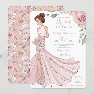 Glam Rödhårig Bride Möhippa Inbjudningar