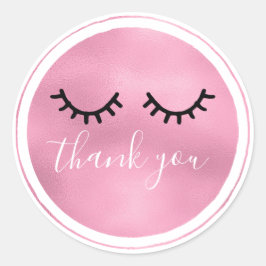 Glam Rosa Black Eyelash Tack Runt Klistermärke