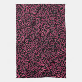 Glam Rosa Black Leopard Skriv ut Kökshandduk