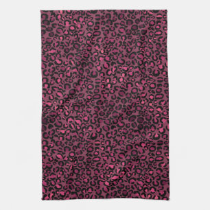Glam Rosa Black Leopard Skriv ut Kökshandduk