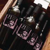 Glam Rosa Black Mode 21:a födelsedagen Party