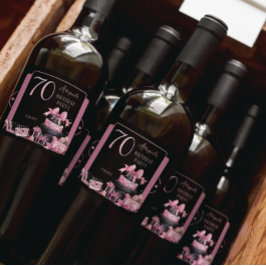 Glam Rosa Black Mode 70:e Födelsedagsfesten