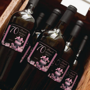 Glam Rosa Black Mode 70:e Födelsedagsfesten