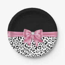 Glam Rosa Bow Diamond Black Snö Leopard