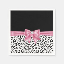 Glam Rosa Bow Diamond Black Snö Leopard