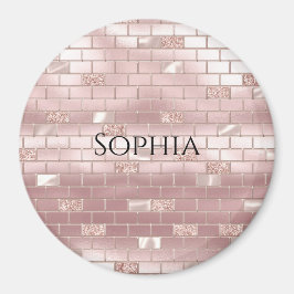 Glam  Rosa Bricks Magnet