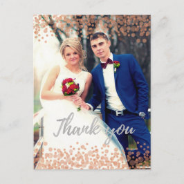 Glam Rosa Bubbles Chic Calligraphy - tackkort Vykort