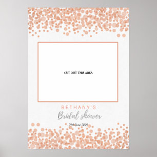 Glam Rosa Bubbles-Möhippan Klipp ut foto Booth Poster