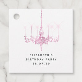 Glam Rosa Chandeliers and Sequins Gåvor Etiketter