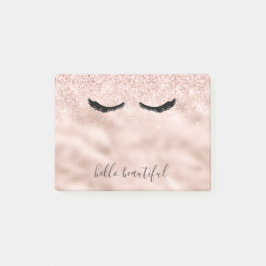 Glam  Rosa Glitter Black Eyelash     Post-it Block