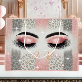 Glam Rosa Glitter Eyelash Monogram