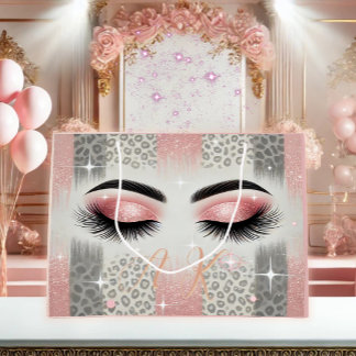 Glam Rosa Glitter Eyelash Monogram